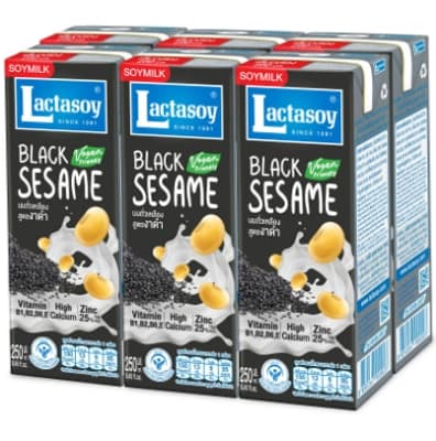 LACTASOY UHT SOYMILK PLUS SESAME 6X250ML