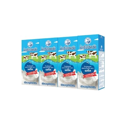 Chokchai Original UHT Milk Plain 200ML. Pack 4