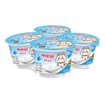 Meiji Yoghurt Plain 90G. Pack 4