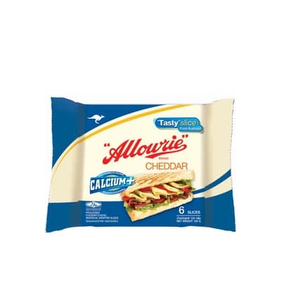 Allowrie Cheddar Cheese 6Slices 125G.
