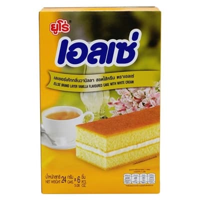 ยูโร เค้กเลเยอร์กลิ่นวานิลลาไส้ครีม144G.