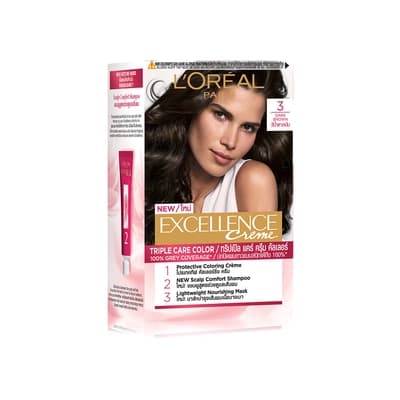 Loreal Paris Excellence Creme Color No.3 Dark  Brown 172ML.