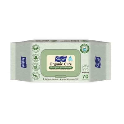 แซนนิซอฟท์ ผ้าเช็ดผิวออร์แกนิคแคร์ 70แผ่น