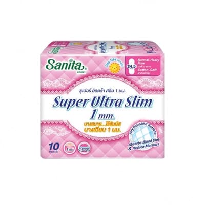Sanita Super Ultra Slim 24.5CM. 10PCS.