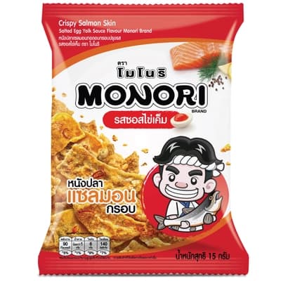 โมโนริหนังปลาแซลมอนทอดไข่เค็ม15ก.