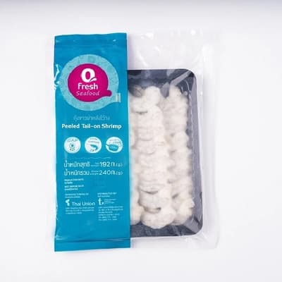 QFRESH Peeled Tail-On Shrimp (No.61-65) 240G.