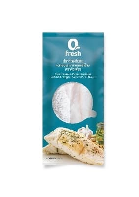 Qfresh Seabass Portion With Garlic Pepper Sauce 100G.