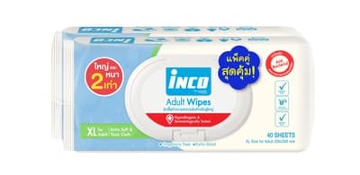 INCO Adult Wipes 40Sheets Pack 2