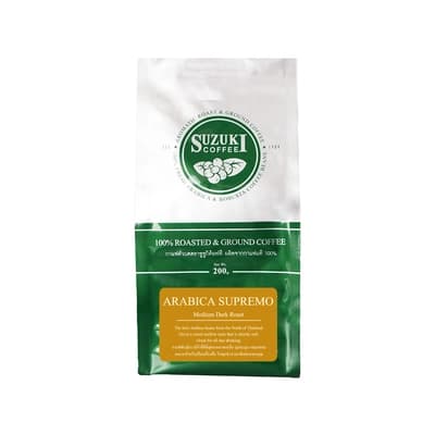 ซูซูกิ กาแฟคั่วบด อราบิก้า ซูพรีโม 200ก.