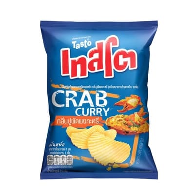 Tasto Ridged Potato Chips Crab Curry Flavor 73 G.