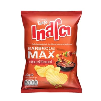 Tasto Devil Ridged Potato Chips Bbq Max Spicy Flavor 73 G.