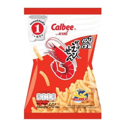 Calbee Prawn Crackers Original Flavoured 60G.