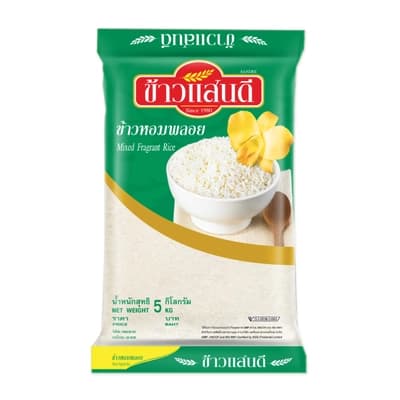 ข้าวแสนดี ข้าวหอมพลอย 5กก.