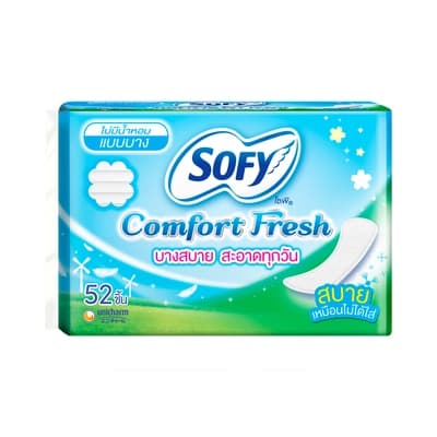 Sofy Panty Liners Comfort Fresh Unscented 52PCS.