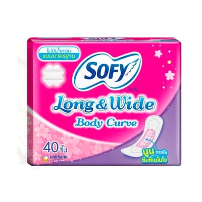 Sofy Panty Liners Long and Wide Unscemted 40PCS.