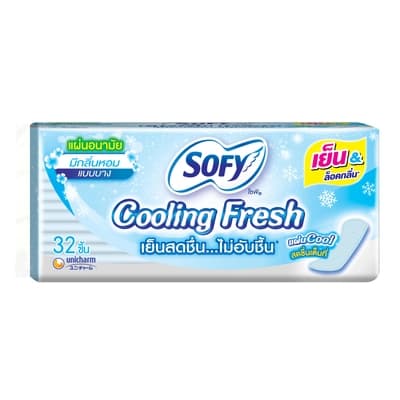 Sofy Panty Liners Cooling Fresh Slim Scented 32PCS.