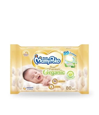 มามี่โพโค ไวพส์ ออร์แกนิค 80แผ่น