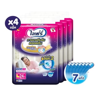 LIFREE ADULT DIAPER PANTS REHABILITATION NIGHT L 24pcs