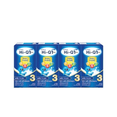 Hi Q 1 Plus UHT Milk Natural ProteQ Plain 180ML. Pack 4