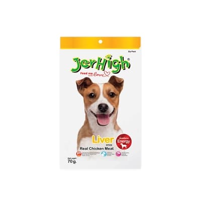 เจอร์ไฮ ขนมสุนัขสติ๊กรสตับบด 70ก.