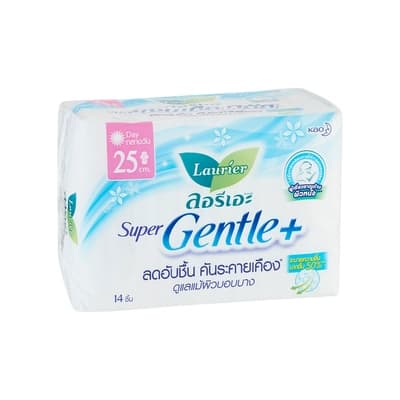 Laurier Sanitary Napkin Super Gentle Plus Wing 25CM. 14PCS. 