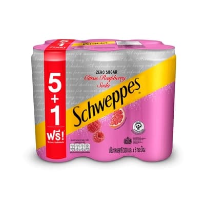 Schweppes Citus Rasberry 330ML. Pack 5+1