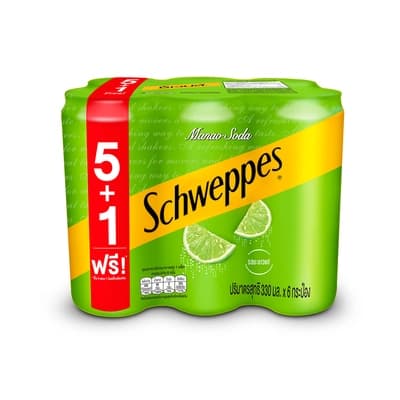 ชเวปส์ น้ำอัดลม มะนาวโซดา 330มล. แพ็ค 6