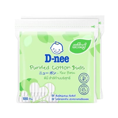 D-NEE Cotton Bud 100G. Pack 2