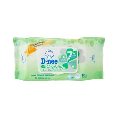D-nee Baby Wipes Organic Newborn 80sheets