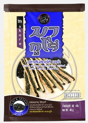 Maguro Sandwich Fish Snack Filled With Black Sesame 40G.