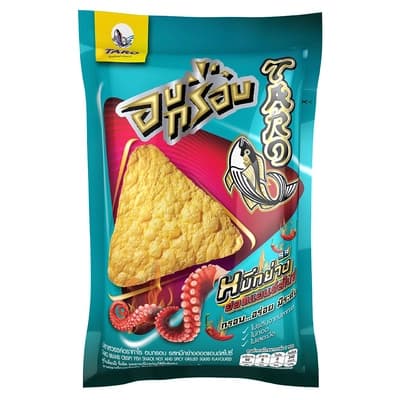 Taro Crispy Fish Snack Hot And Spicy Grilled Squid Flavoured 17G