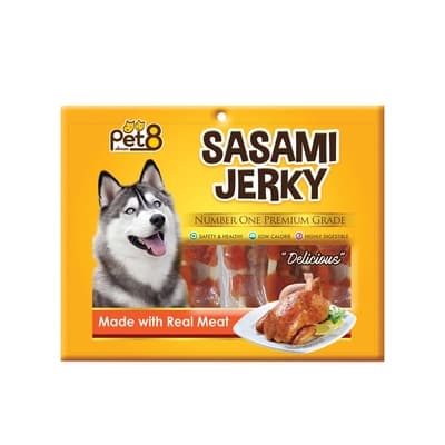 เพ็ทเอ็ท ขนมสุนัขไก่เสียบแท่งหนังเกลียว (แบบนิ่ม 5 นิ้ว) 360ก.