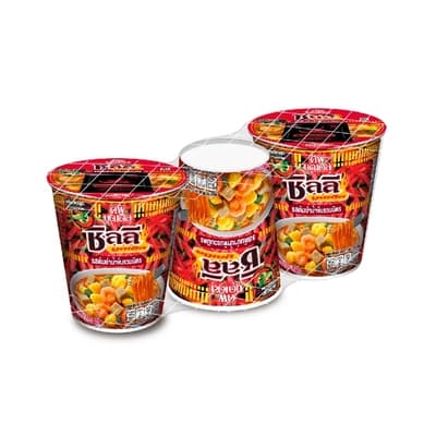 Nissin Cup Chiili Tom Yum Creamy Ruam Mitr 76G. Pack3