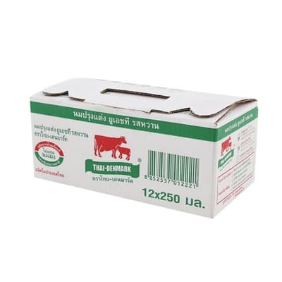 Thai-Denmark UHT Milk Sweet 250ML. Pack 12