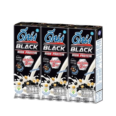 Dna Black Zinc UHT Soy Milk with Black Soybean 230ML. Pack 3
