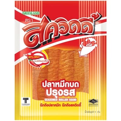 Squidy Seasoned Roller Squid Hot&Spicy 11G