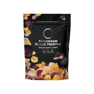 Cruff Mixed Roots Chips Parmesan Black Truffle 75G.