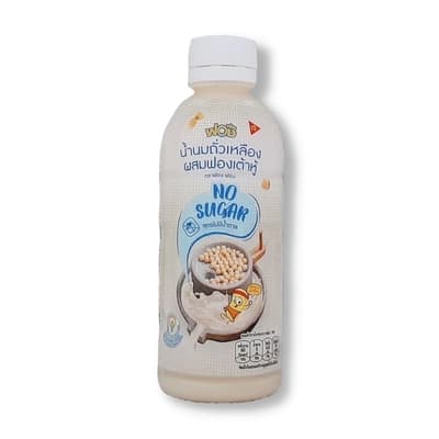 Fong Fong Soymilk With Bean Curd No sugar Flavor 260ML.