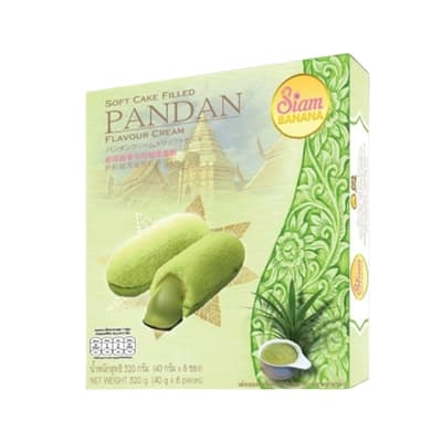 สยามบานาน่า เค้กสอดไส้รสใบเตย 320ก.