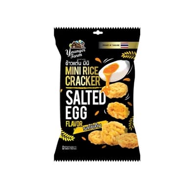 Younger Farm Mini Rice Cracker Salted Egg Flavor 60G.