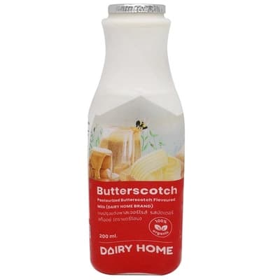Daily Home Pasteurized Milk Butterscotch Flavoured 200ML.
