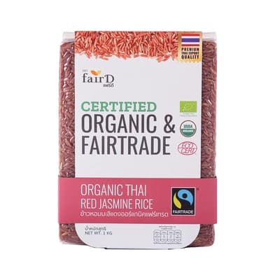 FairD Red jasmine Rice Organic Fairtrade 1KG.