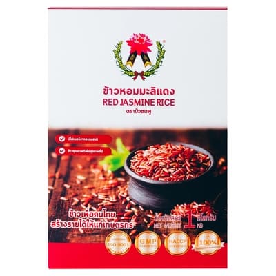 Bua Chompoo Red Jasmine Rice 1KG.