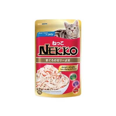 เน็กโกะ อาหารแมวรสปลาทูน่าในเจลลี่ปูอัด 70ก.