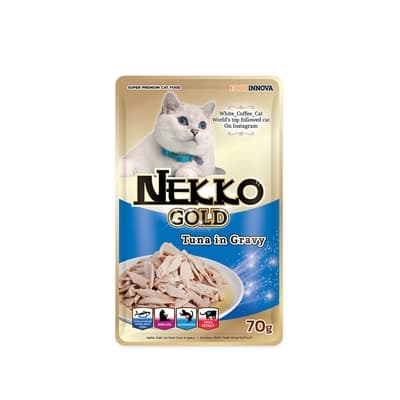 Nekko Gold Tuna in Gravy Cat Food 70G.