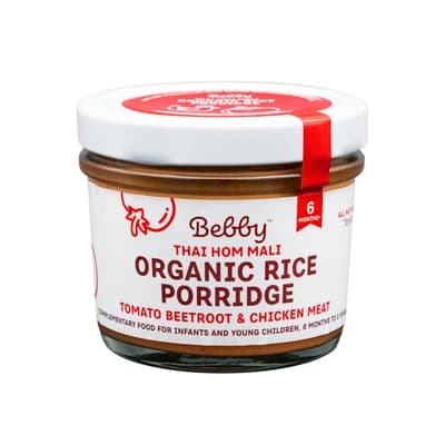 แบ๊บบี้ ข้าวหอมมะลิผสมมะเขือเทศบีทรูท90ก