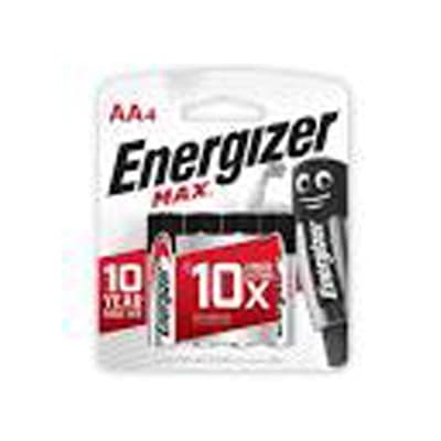 Energizer Max Alkaline Batteries AA Pack 4