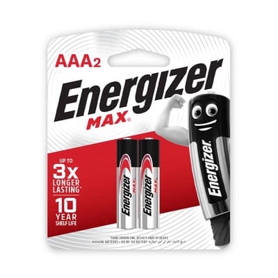 เอเนอไจเซอร์ ถ่านอัลคาไลน์ AAA (MAX ) แพ็ค 2