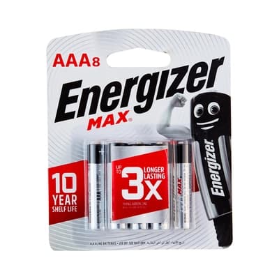Energizer Alkaline AAA Pack 8