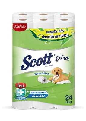 สก็อตต์ เอ็กซ์ตร้ากระดาษชำระเนเชอรัลคลีนหนา2ชั้น 24ม้วน